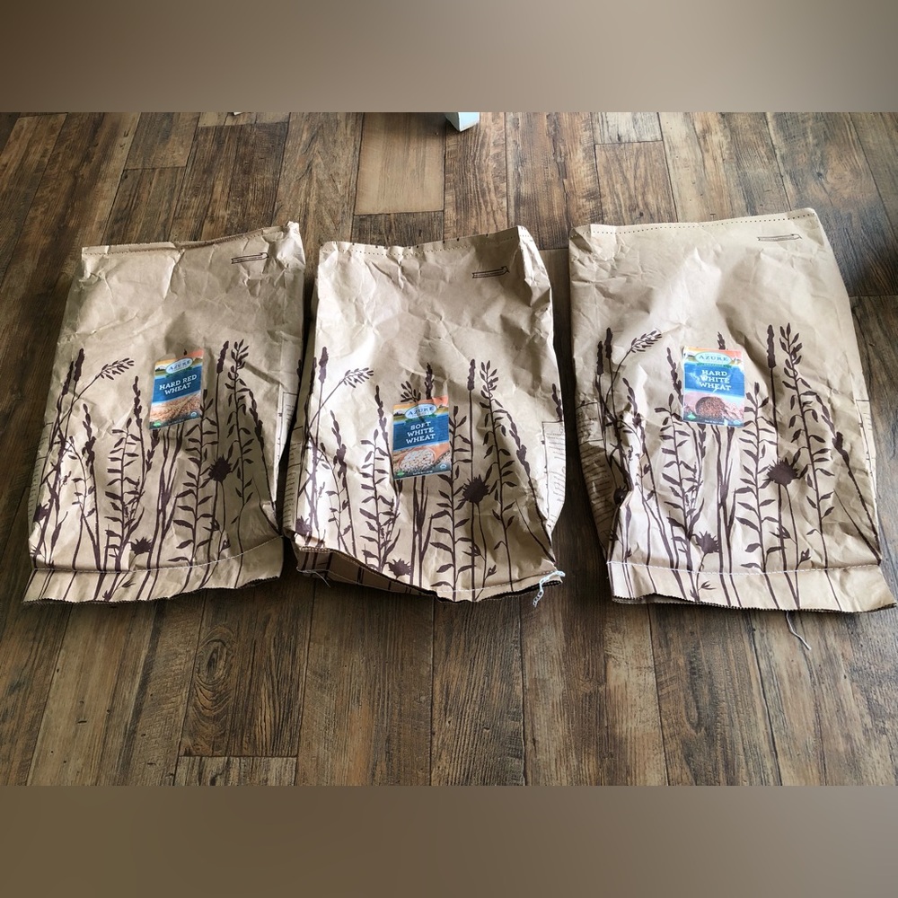 Feed Sack Bag, 3 EMPTY Whole Wheat Paper Bags Sacks 25 Lbs Each, Crafts Recycle